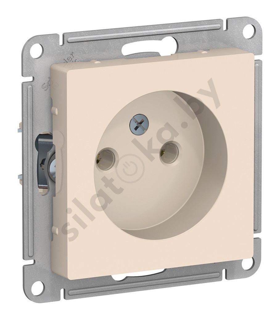 картинка Розетка б/з Atlas Design бежевый от магазина