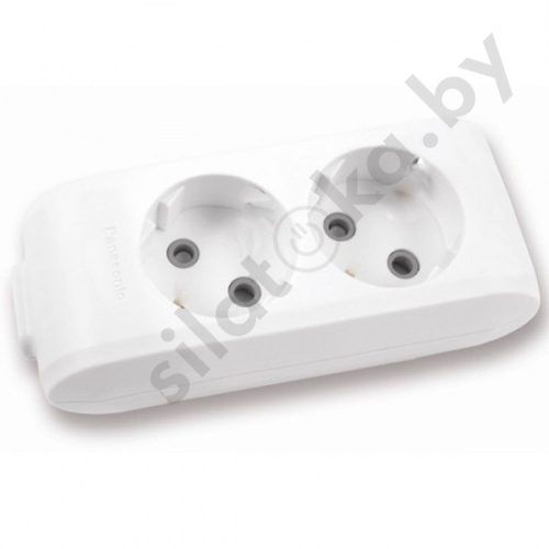 картинка Колодка 2 гнезда б/з белая Panasonic от магазина