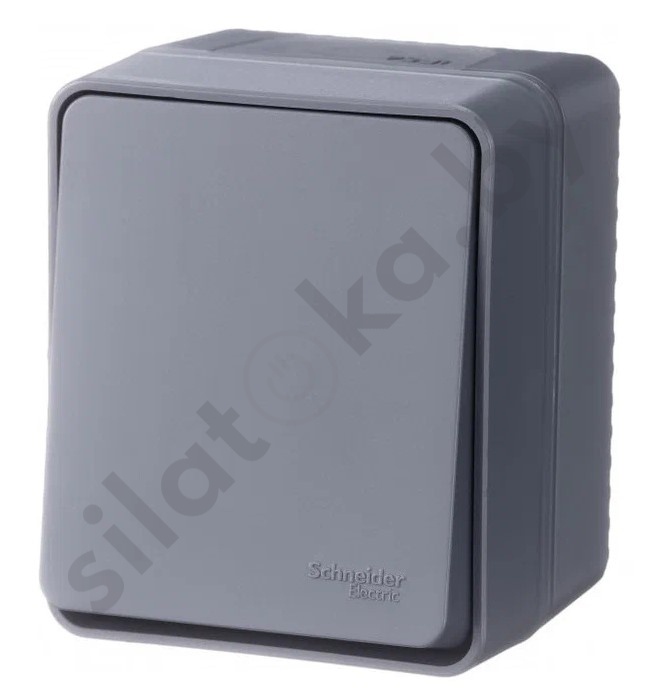 картинка AtlasDesign Profi54 О/У 1-клавишный выключатель 10 А, антрацит от магазина