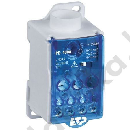 картинка Блок распределительный РБ-400 на DIN-рейку 400А ETP от магазина