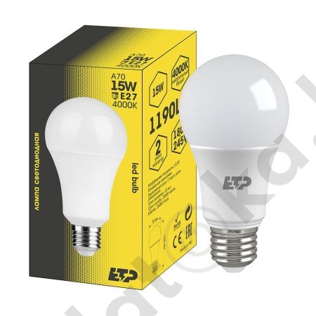 картинка Лампа светодиодная A70 15W 4000K E27 ETP от магазина