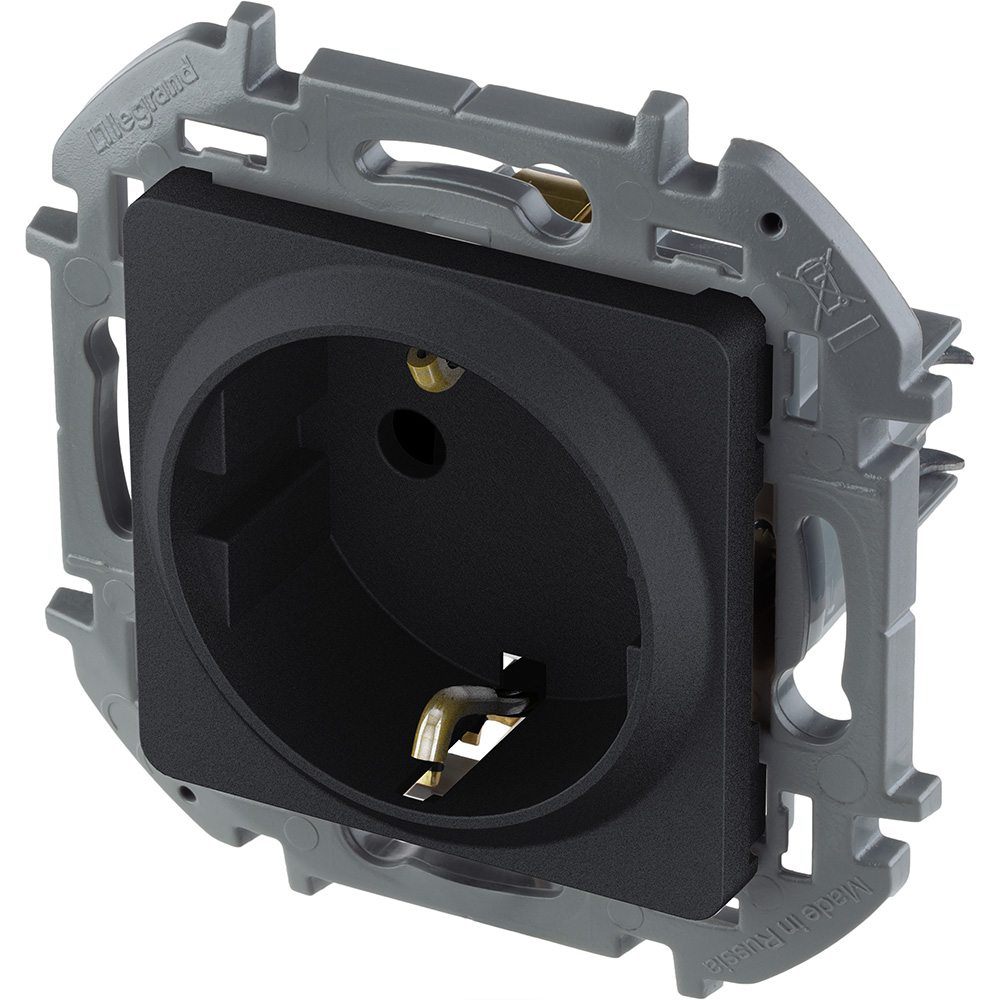 картинка Inspiria - Розетка 2P+E нем. стд. (антрацит) от магазина