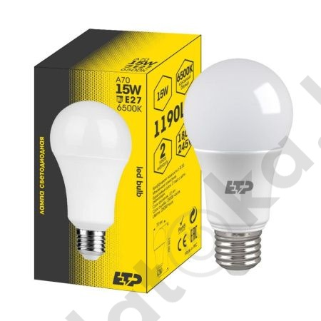 картинка Лампа светодиодная A70 15W 6500K E27 ETP от магазина
