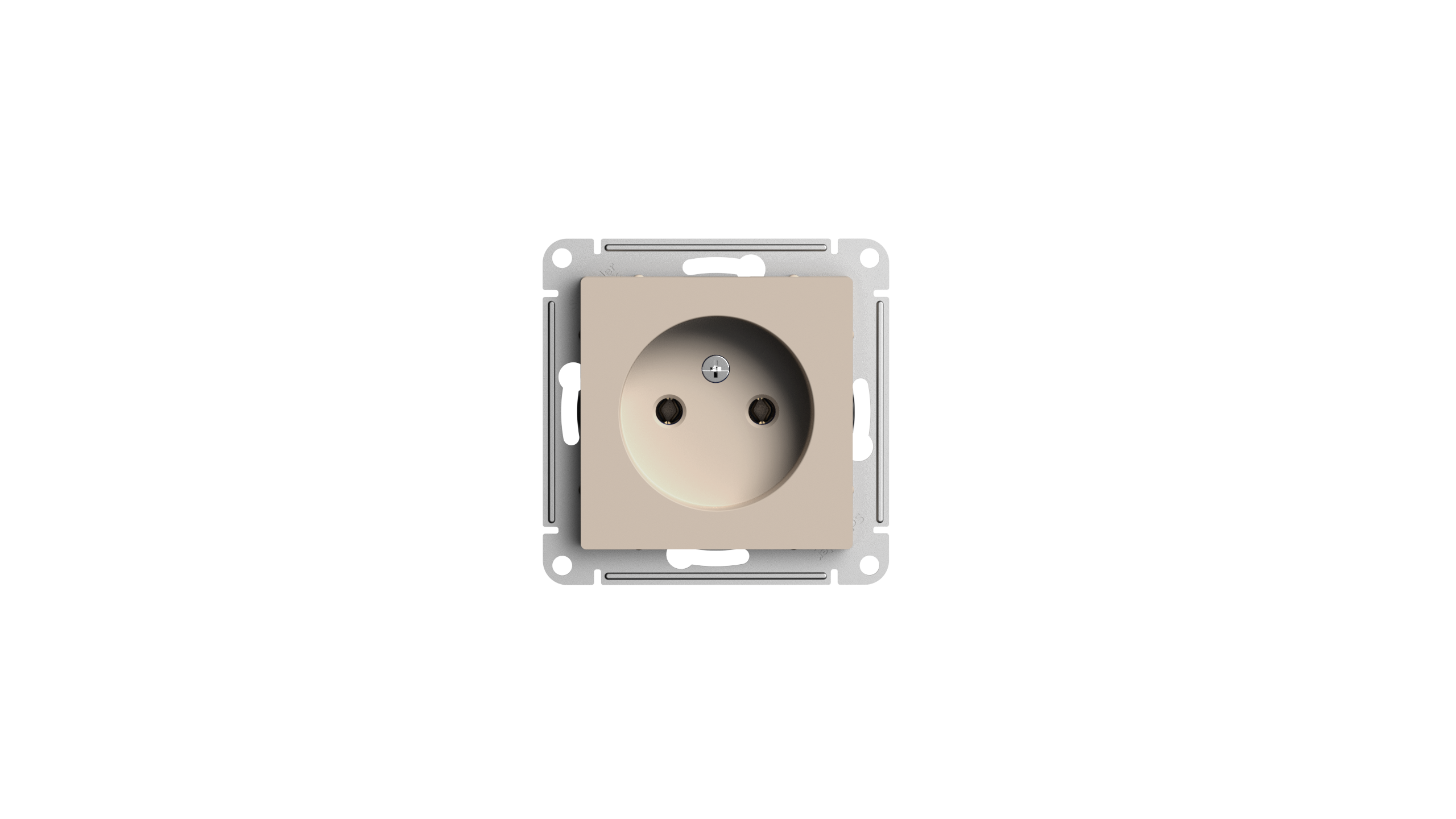 картинка Розетка б/з Atlas Design бежевый от магазина