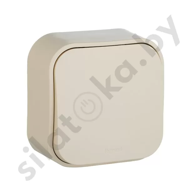 картинка Выключатель одноклавишный Legrand Quteo слоновая кость от магазина