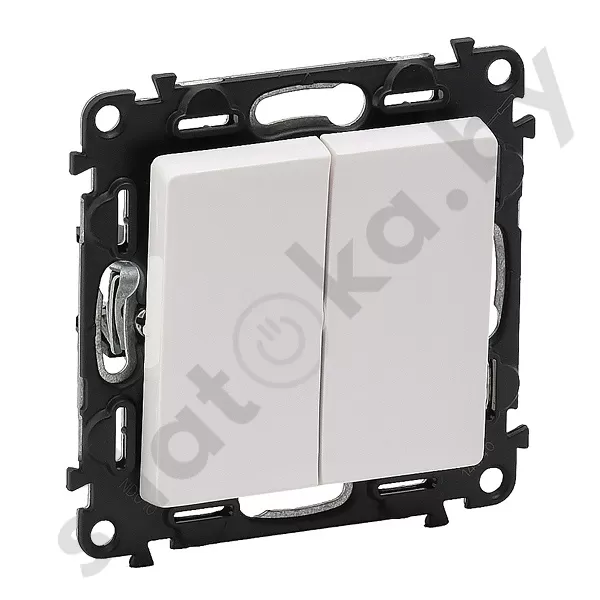 картинка Выключатель двухклавишный Legrand Valena Life белый от магазина