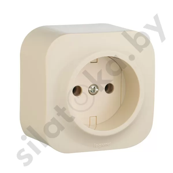 картинка Розетка б/з Legrand Quteo слоновая кость от магазина