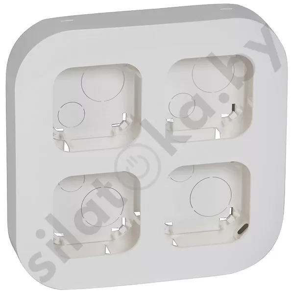 картинка Блок установочный 4 механизма Legrand Quteo белый от магазина