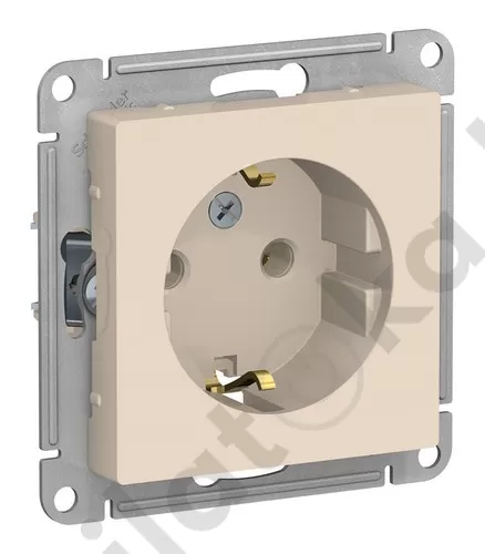 картинка Розетка с/з Atlas Design бежевый от магазина