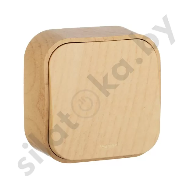 картинка Выключатель одноклавишный Legrand Quteo дерево от магазина