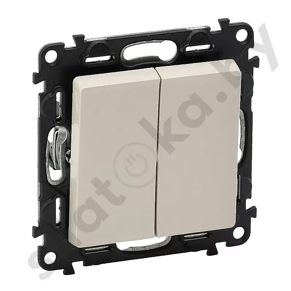 картинка Выключатель двухклавишный Legrand Valena Life слоновая кость от магазина