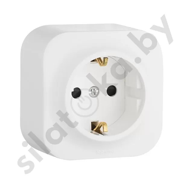 картинка Розетка с/з Legrand Quteo белый от магазина